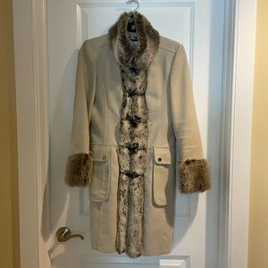 Karen Millen Coat with Faux Fur Trim